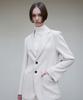 Re Rhee Twill Blazer Jacket Cream