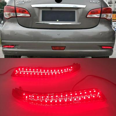 2 Adet Nissan Almera Bluebird Sylphy 2009 2010 2011 İçin LED Araç Arka Tampon Reflektör Işığı Fren Yedekleme Durdurma Kuyruk Sis Lambası