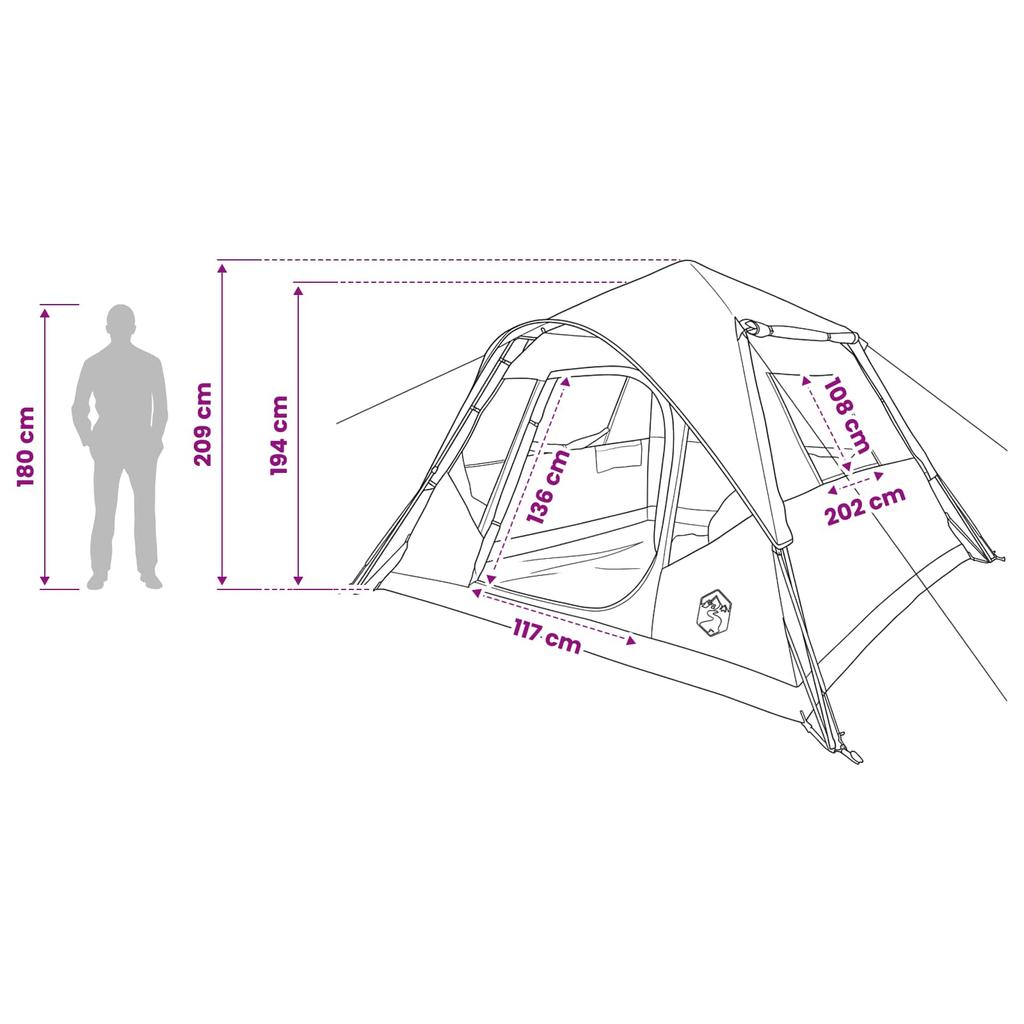 Instant Tent Olive Green 305 x 275 x 190 cm Polyester and Steel