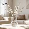 Transparent Decorative Vase for Fresh Flowers Hydroponic Flower Vase, Modern Style Imitation Glass Wide Body Simple Aesthetic Interior