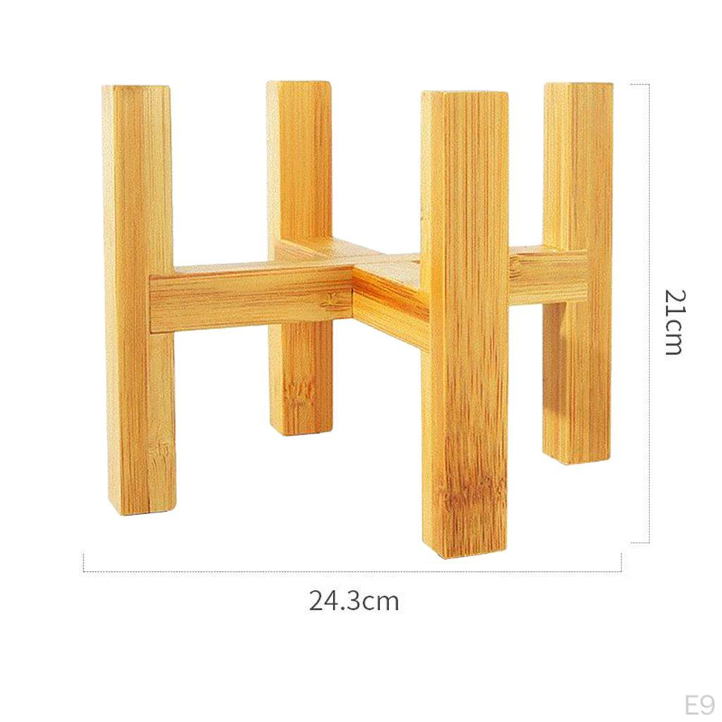 Bamboo Flower Pot Shelf Rack, Stand Holder for Living Room Decor