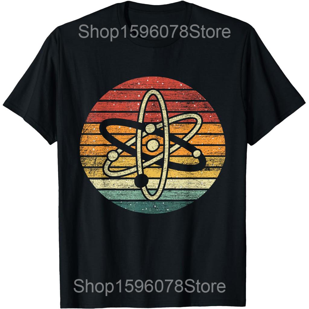 Cool Atom Art Men Women Biology Physics Chemistry Teacher T Shirts Humor Streetwear Tee Shirt Short Sleeve Unisex Loose Clothing