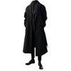 Giacca a vento da uomo di media lunghezza in stile coreano, Primavera/Autunno, Cappotto al ginocchio in lana britannica, Capospalla largo e alla moda