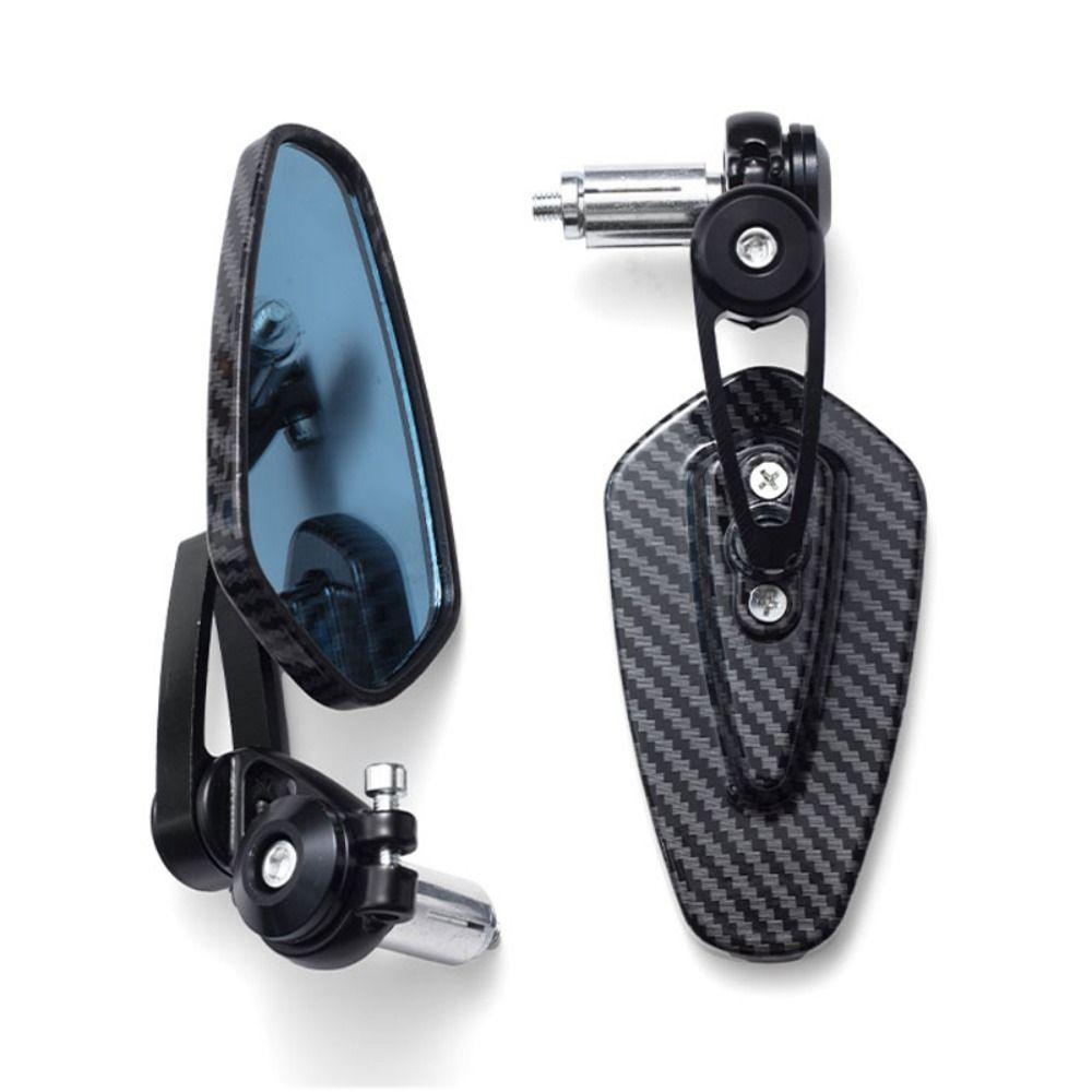 

Wide Angle Side Mirrors Blue Glass Reflector Retro Motorcycle Rearview Mirror Universal чёрный