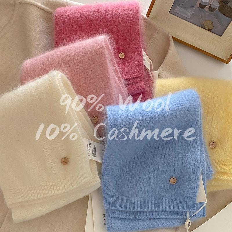 Kaschmirschal Winter Warm Gestrickt Kleiner Damenschal Korea Styles Schals Wollschals Damen Weiche Wickeltücher Halstuch