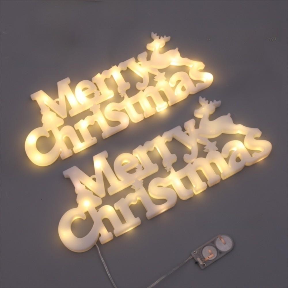 String Light 3D Hanging Light Merry Christmas Letter Christmas Garland Decoration Christmas Party