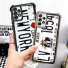 Retro Vintage License Plate Soft Phone Case For Samsung A17 A27 A07 A37 A57 A16 A56 A15 A55 A14 A54 A13 A53 A26 A36 A25 A35 A24