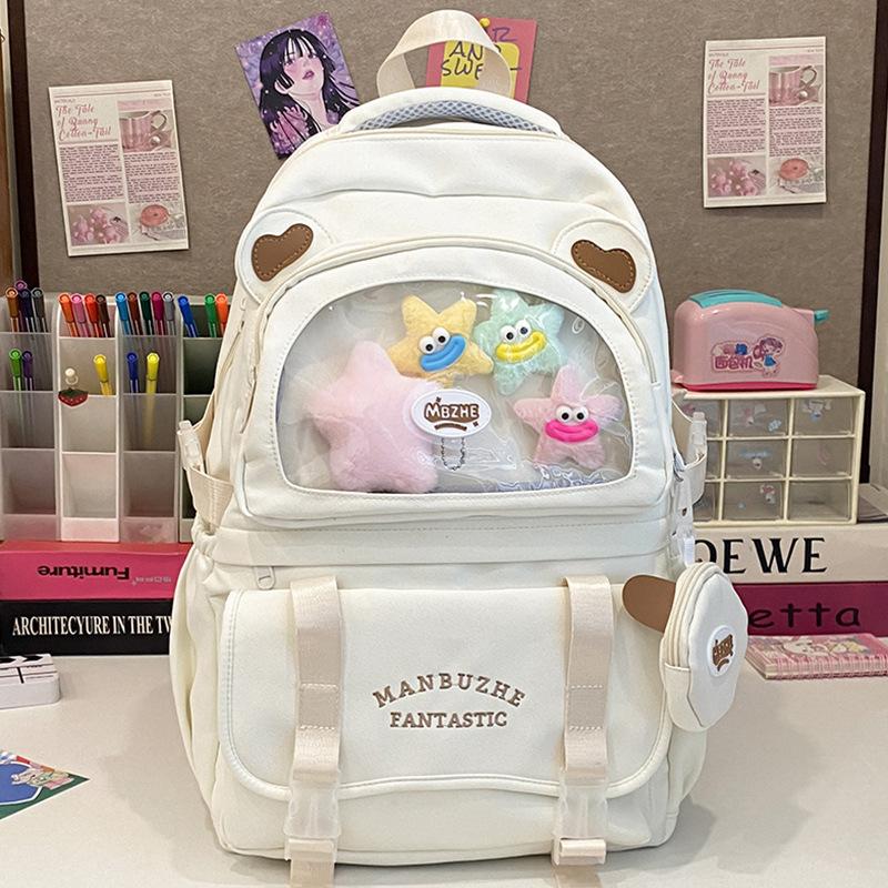 School Bag Children, Primary School Students, Girls, Junior High School Students, High Value Letter Pain Bag, Backpack,