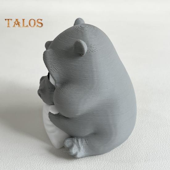 Trauriges Baby-Nilpferd 3D-gedrucktes Nilpferd-Ornament Miniatur-Nilpferd-Figur Desktop-Sammlerstück Nilpferd-Dekoration für Zuhause Büro