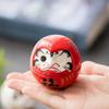 Japanese Ceramic Daruma Cartoon Lucky Cat Fortune Ornament - Home Decor Living Room Landscape Accessories Gifts