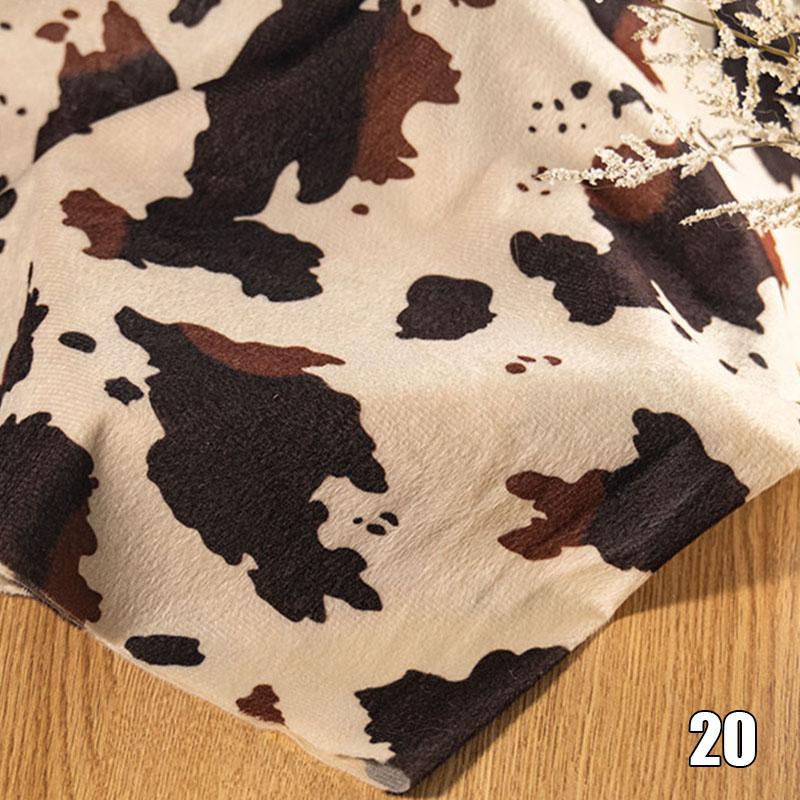 1x1.5m Animal Pattern Print Short Plush Fabric Imitation Tiger Leopard Zebra Cow Spotted Printed Fabric Costume DIY Cloth