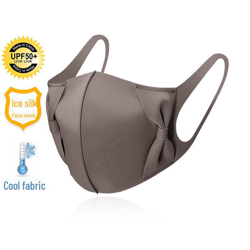 

Женская маска для лица Star Style 3D Bow - моющаяся, дышащая, Ice Silk для защиты от солнца One Size