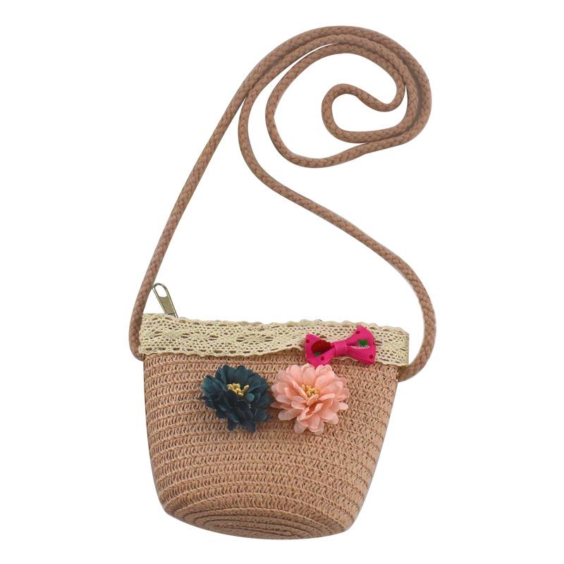 2024 Women's Mini Cartoon & Straw Flower Messenger Bags - Cute Beach Accessory