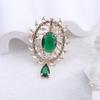 1pc Vintage Rhinestone Women's Brooch & Pin Jewelry - Retro Elegant, Fine Craftsmanship, Unique Design, for Scarves/Jackets/Bags