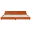 Solid Wood Bed Without Mattress Wax Brown 200x200 Pine Wood