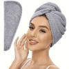UltraSoft Microfiber Hair Towel Quick Dry, Super Absorbent Wrap For Women Girls, Gentle On Frizzy Or Damaged Hair, Solid Color Bath Accessory 1pc
