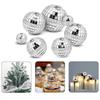 10Pc Mini Mirror Disco Ball Stage Light Reflective Rotating Bright Silver Glass Ball Christmas Birthday Wedding Party Cake Decor