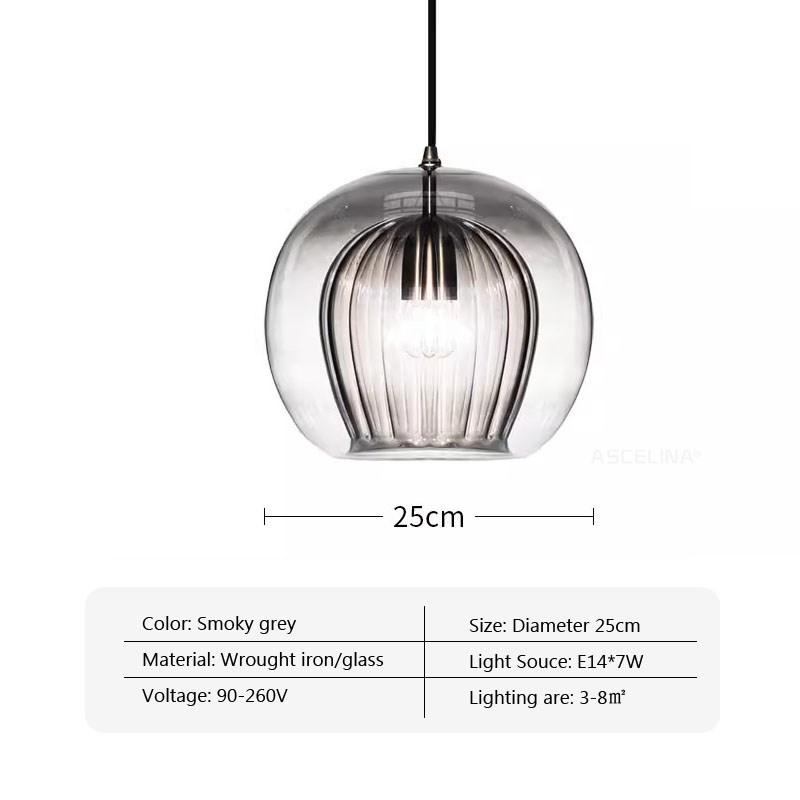 Modern Creative Glass Pendant Lights Modern Suspension Restaurant Chandelier for Living Dining Room Kitchen Bedside Hanging Lamp