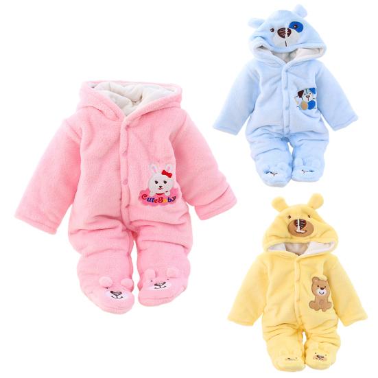 Dětská kombinéza Cartoon Design Keep Warm Roztomilá holčička chlapecké celkové zimní kombinéza pro miminko