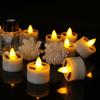 2/4/6 Pieces Solar Flameless LED Candles Fake Flickering Tea Lights Outdoor Garden Light Romantic Wedding Party Decoration