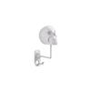 Metal Skull Helmet Holder Rack 180 Degree Rotation Wall Mount Aluminum Hardware with 2 Hooks Black