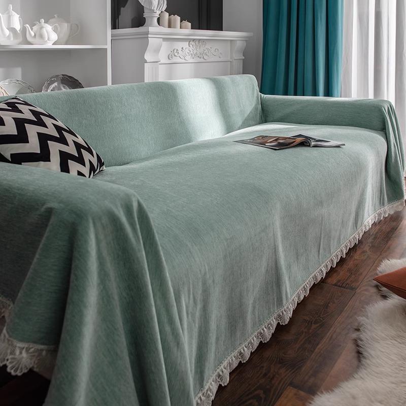 Tecido de Toalha para Sofá Chenille Nórdico Espesso Tecido de Sofá de Luxo Leve Universal para Todas as Estações Capa de Sofá Universal Almofada de Sofá Antiderrapante Universal