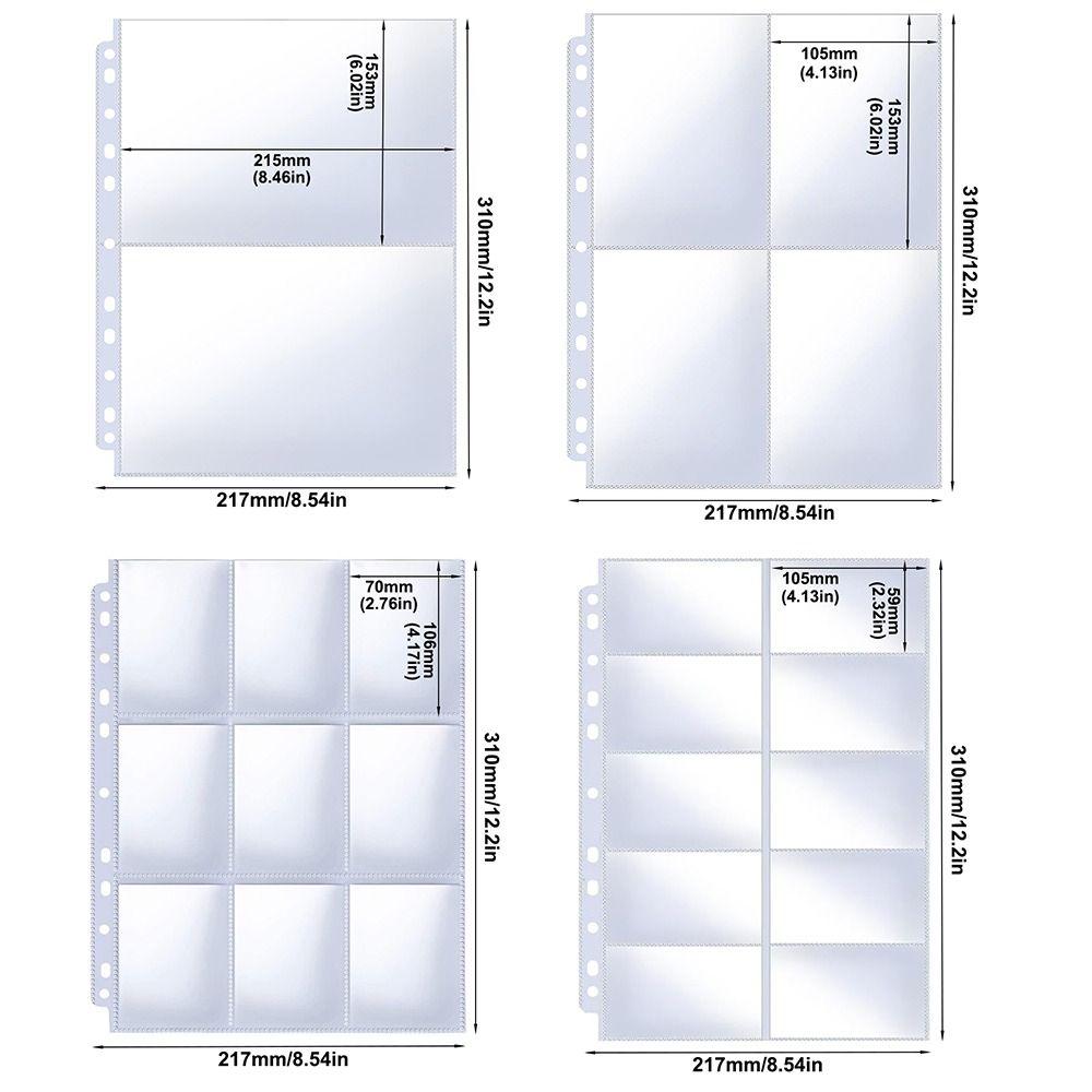 A4 Photocard Binder Sheets Transparent PP Acid Free Photo Album Refill Pages Kpop Photocard Binder Card Stamp Die