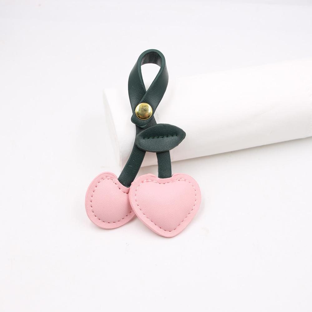 Countryside Style Cherry Leather Bag High-end Pendant Cherry Retro Versatile Bag Keychain Pendant