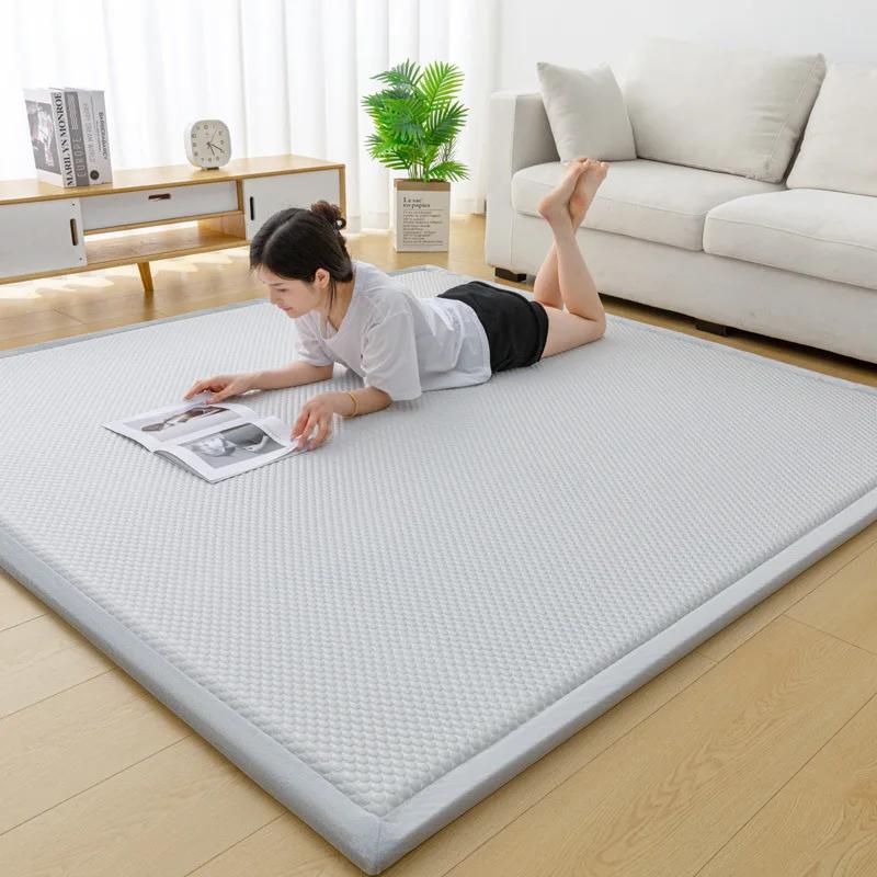 

New 2025 Ice Vine Mat Tatami Sleeping Pad Soft Mat for Bedroom Home Use Reversible Cooling Bedding Comfortable Mattress Pad 100X100CM 39x39in світло-сірий колір