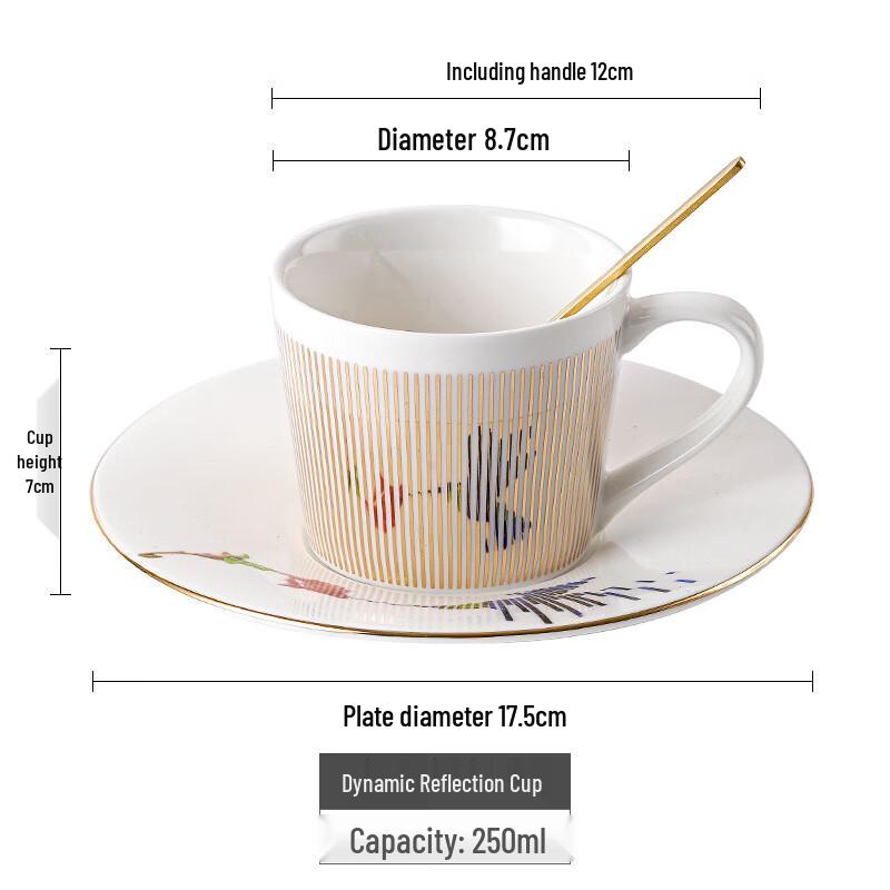 

Shangqi Dynamic Moire Hummingbird Ceramic Coffee Cup