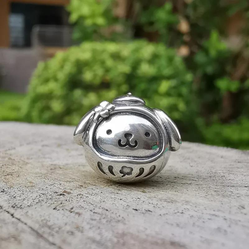 925 Silver,Cartoon Cute Cat,Dog Bead Pendant,Suitable for Original Bracelet DIY Accessories,Exquisite Jewelry