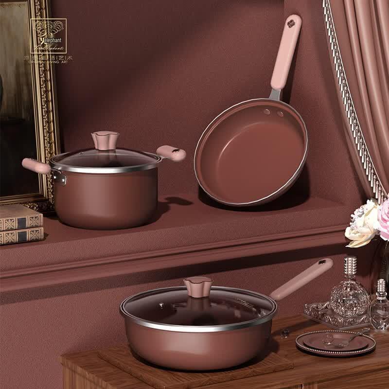 Huoxiang Four-leaf Clover Enamel Cookware Set