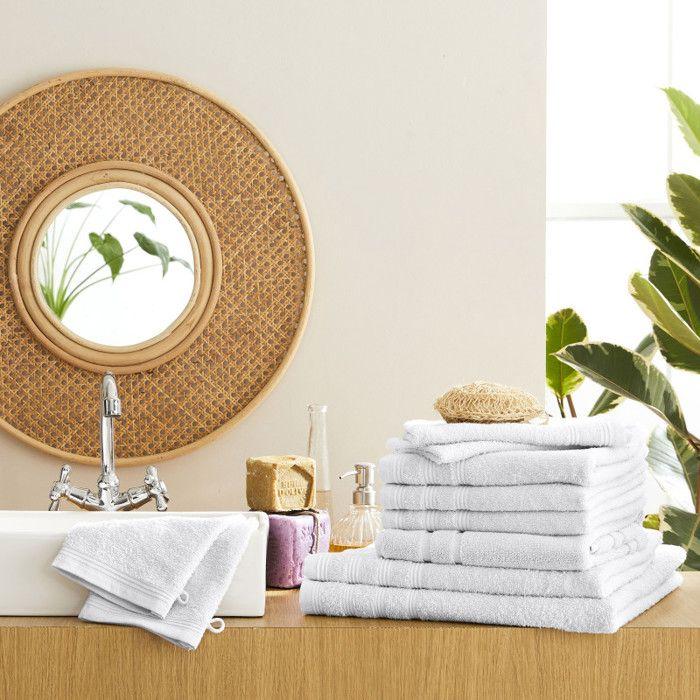 Pack complet 10 pièces "Spa" salle de bain / 400 gr/m² - "Spa" Neige