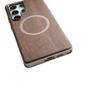 Samsung S25 Ultra Magnetic Walnut Case: Snap-on Metal Frame, Protective Cover for S23/S24