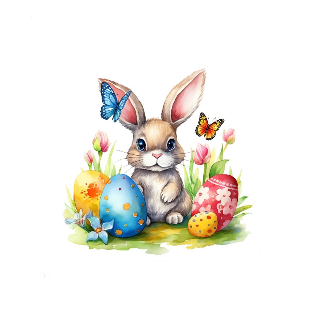 Easter Themed Easter Egg Wall Stickers, Wall Decorations, Holiday Decoration Stickers, PVC Self-adhesive Stickers