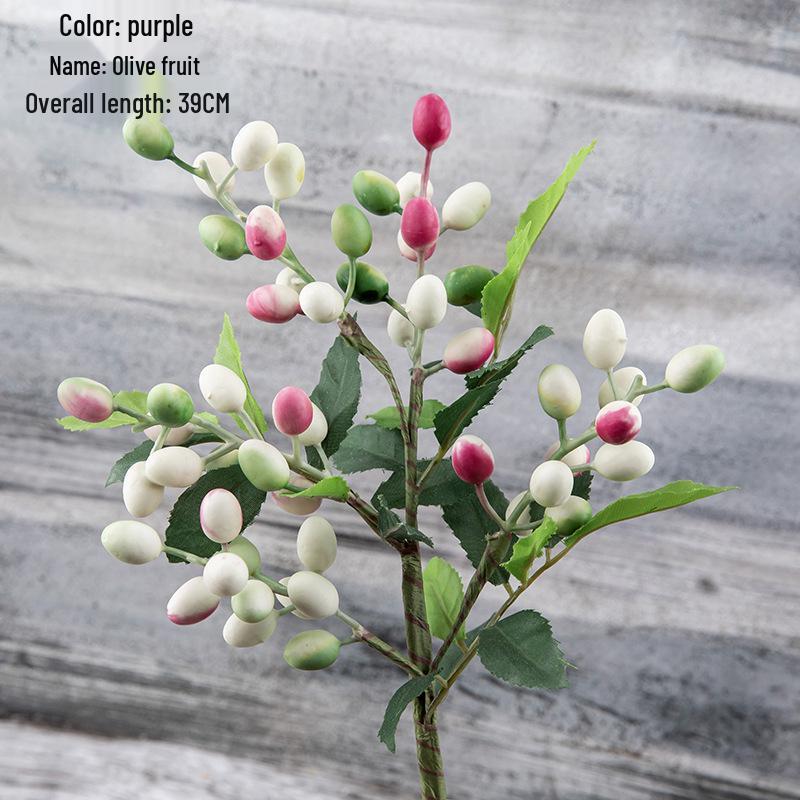 Christmas Olive Berry Branch Artificial Flower Home Decoration MW30333