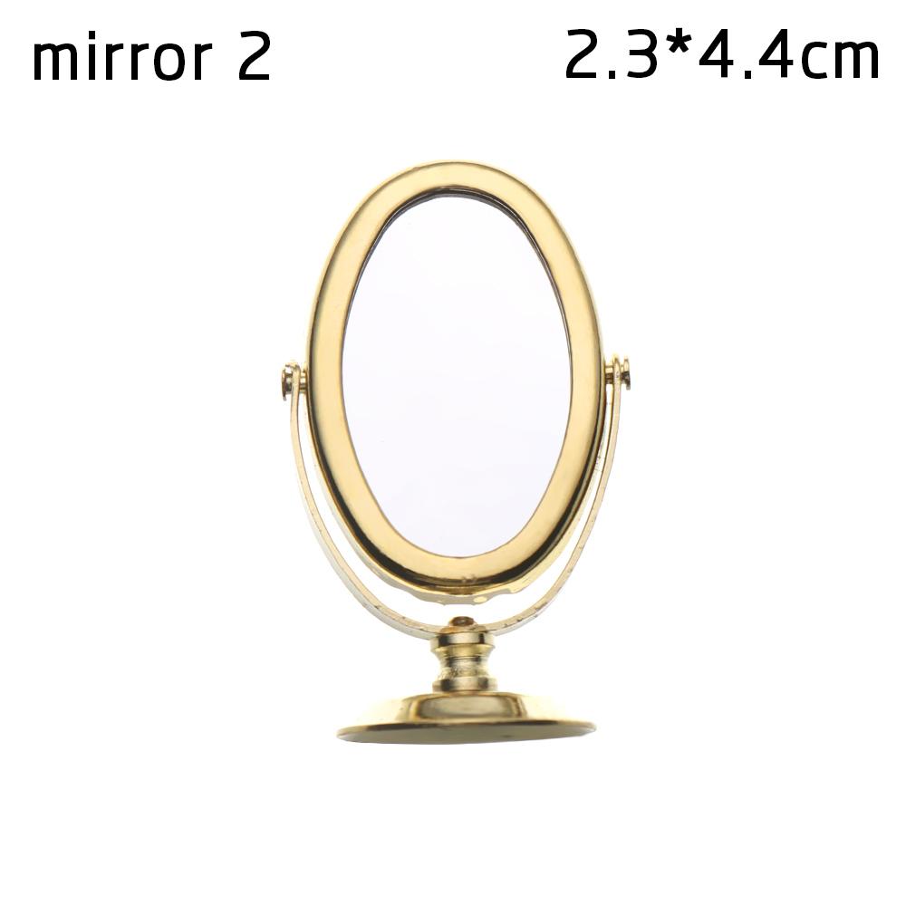 1:12 Scale Mini Frames Doll House Plastic Vintage Miniature Mirror Dollhouse Furniture Miniatures Ornament Doll Accessories