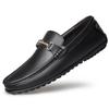 FashionSpring Summer Men Loafers Outodor Comfortable Flat Casual Shoes Men Breathable Slip-On Soft Cow Genuine Leather Shoes Moccasins