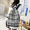 Schoolbag New High-end Middle School Student Backpack High-end Girls Schoolbag New Niche Plaid Bag Large-capacity Backpack Women