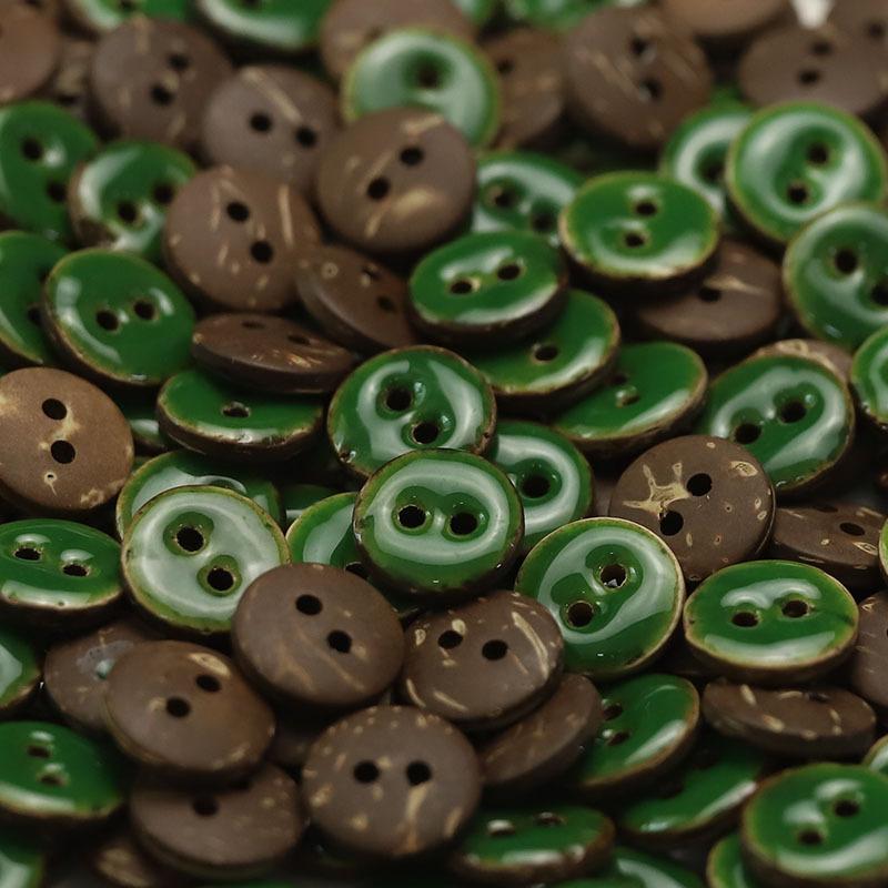 5Pcs Pure Natural Coconut Shell Buttons Pig Nose Shaped Diy Ledger Pendant Buttons Sweater Shirt Decorative Buttons