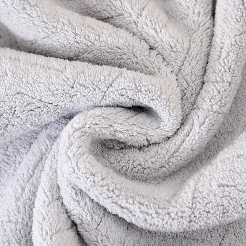Thickened Absorbent Wheat Ear Coral Fleece Towel Bath Towel