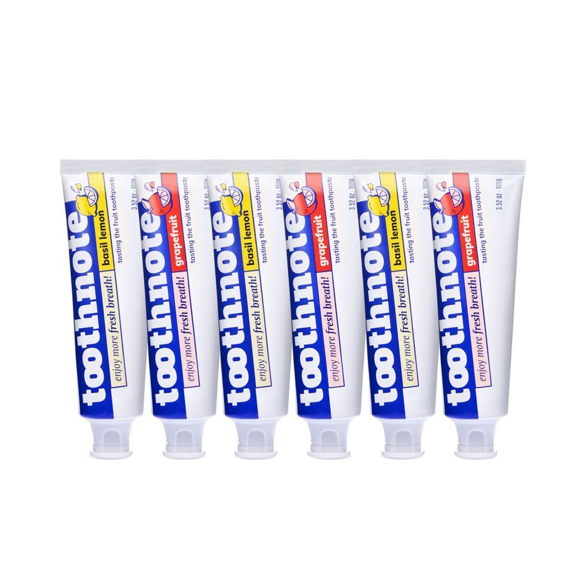 Toothnote Bad Breath Removal Moisture Therapy Basil Lemon Grapefruit Scent Toothpaste 100g (3 packs)