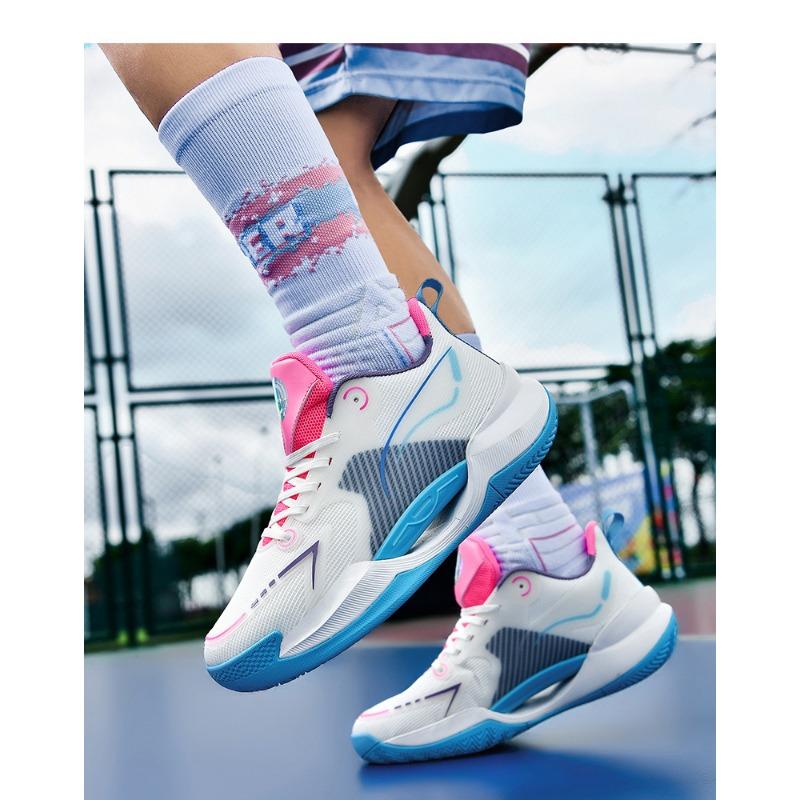 Men's Basketball Comfortable Sneakers Mesh Cushioning Accent Lightweight Sports Shoes