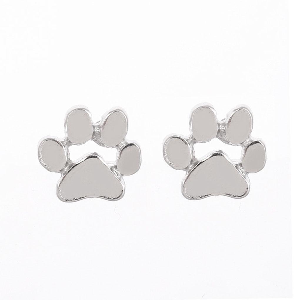 1 Pair Cat Dog Paw Shape Stud Earrings Cute Pet Paw Print Earrings Women Jewelry