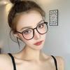 Anti-Blue Flat Mirror Plain Artifact Polygonal Glasses Large Frame Glasses
