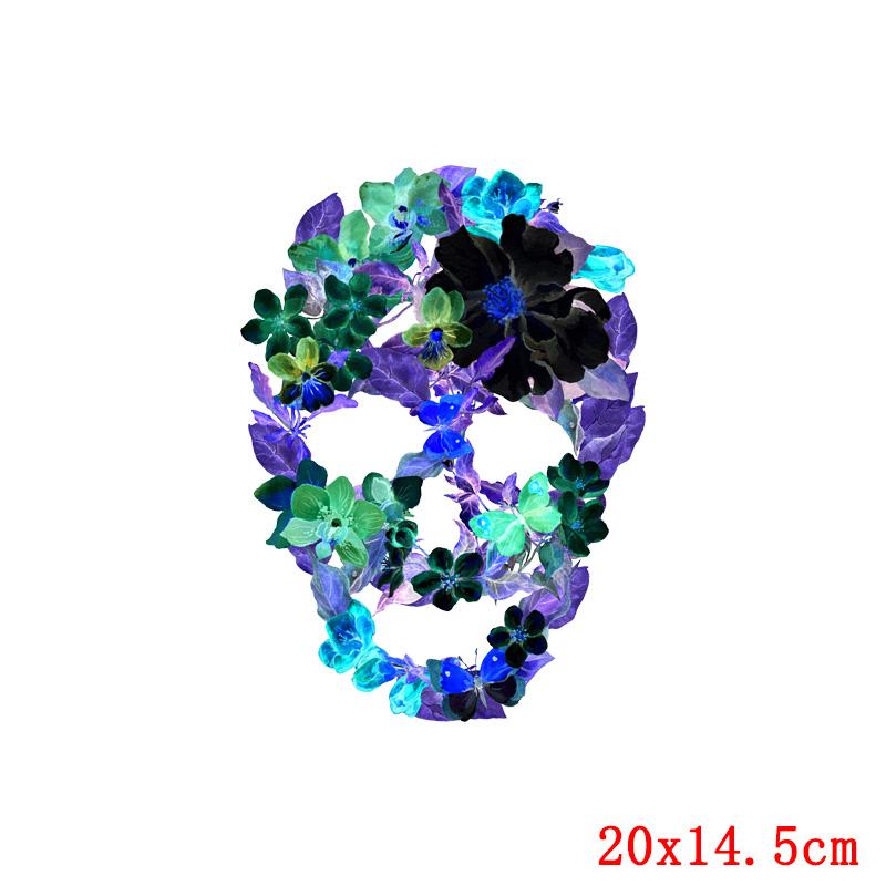 Cartoon Animal Applique Iron On Transfer Funny Pumpkin Heat Transfer Patch For Clothes Hippie Cat Thermal Stickers On Clothes