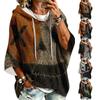 Damenmode Dreiviertelarm Halloween-Print Kapuzenpullover Top