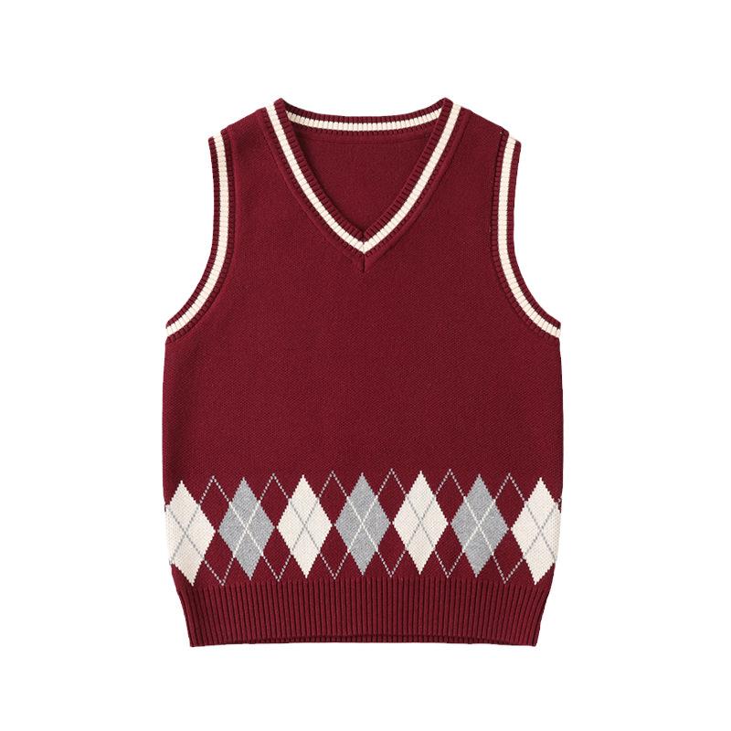 Children's Sweater Knitted Waistcoat Autumn/Winter Casual Vest for Boys and Girls