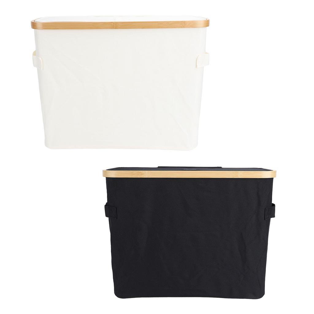 Toilet Paper Storage Basket Roll Paper Organizer Foldable Toilet Paper Holder with Lid for Bathroom