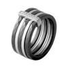 Silberring mit Keramik, Zirkonia (2070047) 7,98 g. 925er Sterlingsilber